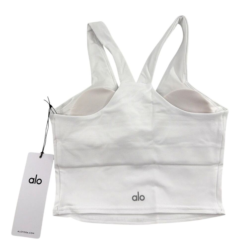 Alo Yoga White Airbrush Real Bra Tank Size Size XS - Picture 6 of 9
